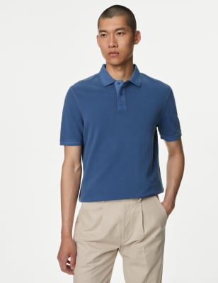 

Mens M&S Collection Pure Cotton Polo Shirt - Twilight, Twilight