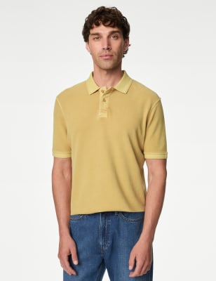 

Mens M&S Collection Poloshirt aus reiner Baumwolle - Dark Honey, Dark Honey