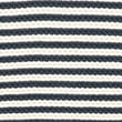 Pure Cotton Half Zip Striped Polo Shirt, NAVY, swatch