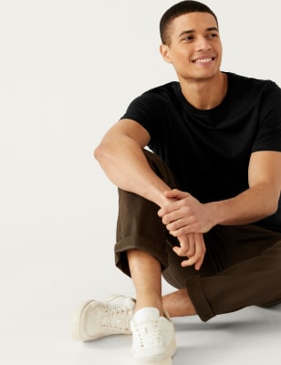 

Marks & Spencer Pure Cotton Crew Neck T-Shirt (MALE, BLACK, XS-STD)