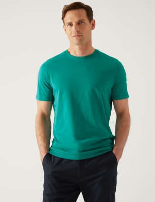 

Mens M&S Collection T-Shirt aus reiner Baumwolle in normaler Passform mit Rundhalsausschnitt - Medium Seafoam, Medium Seafoam