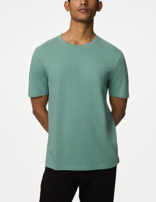 

Mens M&S Collection Regular Fit Pure Cotton Crew Neck T-Shirt - Pale Green, Pale Green