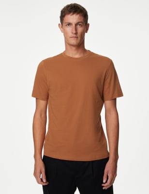 

Mens M&S Collection Regular Fit Pure Cotton Crew Neck T-Shirt - Burnt Orange, Burnt Orange