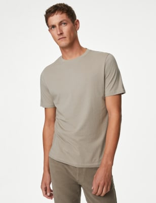 

Mens M&S Collection Regular Fit Pure Cotton Crew Neck T-Shirt - Sand, Sand