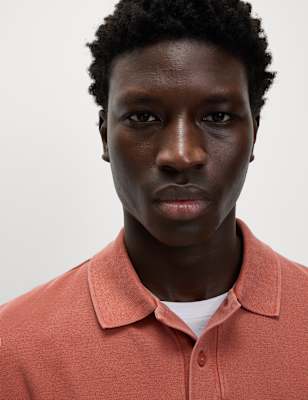 

Mens M&S Collection Relaxed Fit Pure Cotton Garment Dyed Polo Shirt, Burnt Sienna