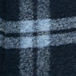 Wool Blend Fleece Check Shacket, NAVY, swatch