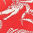 Quick Dry Crocodile Print Swim Shorts, RED, swatch