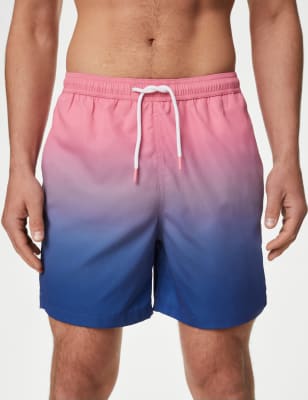 

Mens M&S Collection Quick Dry Ombre Swim Shorts - Pink Mix, Pink Mix