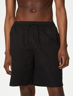 

Mens M&S Collection Quick Dry Longer Length Swim Shorts - Black, Black