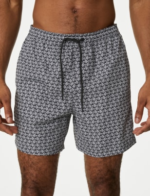 

Mens M&S Collection Quick Dry Geometric Print Swim Shorts - Black Mix, Black Mix