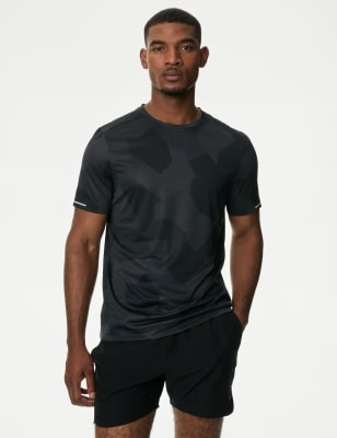 

Mens Goodmove Printed Crew Neck T-Shirt - Black Mix, Black Mix