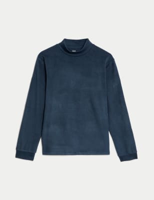 

Mens Goodmove Fleece Funnel Neck Top - Dark Navy, Dark Navy