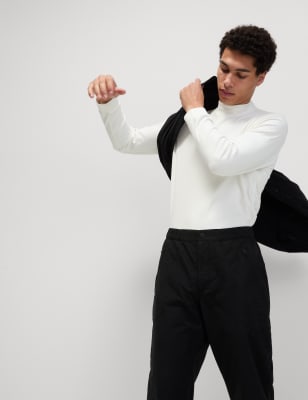 

Mens Goodmove Fleece-Oberteil mit Stehkragen - Ivory, Ivory