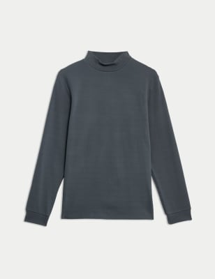 

Mens Goodmove Fleece Funnel Neck Top - Dark Ink, Dark Ink