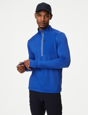 

Mens Goodmove Half Zip Long Sleeve Top - Cobalt, Cobalt