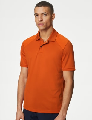 

Mens Goodmove Trek Quick Dry Polo Shirt - Dark Orange, Dark Orange