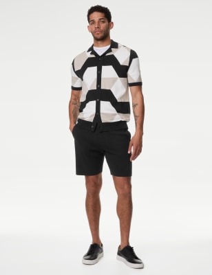 

Mens Autograph Strick-Shorts mit hohem Baumwollanteil - Black, Black