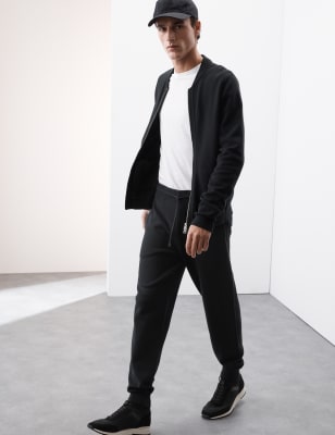 

Mens Autograph Cotton Modal Knitted Joggers - Black, Black