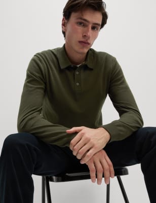 

M&S Collection Polo de punto de algodónMens - Khaki, Khaki