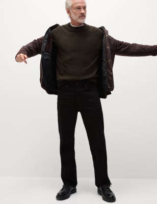 

Mens M&S Collection Pullover mit Rundhalsausschnitt aus besonders feiner, reiner Schurwolle - Chocolate, Chocolate