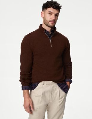 

Mens M&S Collection Extra Fine Lambswool Rich Jumper - Brandy, Brandy