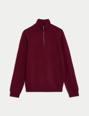 

Mens M&S Collection Extra Fine Lambswool Rich Jumper - Bordeaux, Bordeaux