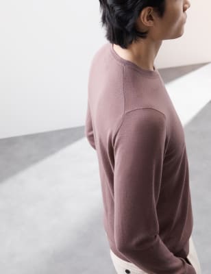 

Autograph Jersey 100% lana merino extrafina de escote cerradoMens - Brown Haze, Brown Haze