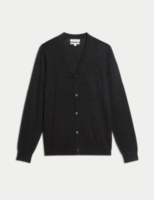 Extra Fine Merino Wool V Neck Cardigan