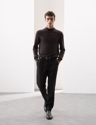 

Mens Autograph Pure Extra Fine Merino Wool High Neck Jumper - Dark Chocolate, Dark Chocolate