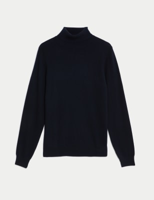 

Mens Autograph Pure Cashmere Roll Neck Jumper - Dark Navy, Dark Navy