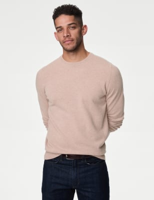 

Mens Autograph Pure Cashmere Crew Neck Jumper - Dusted Pink, Dusted Pink