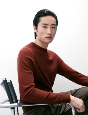 

Mens Autograph Pure Cashmere Crew Neck Jumper, Claret