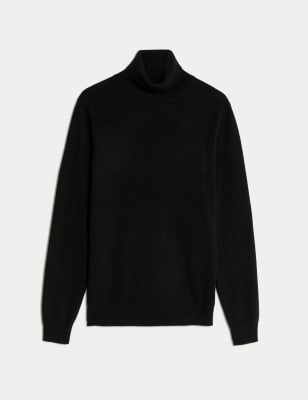 

Mens Autograph Pure Cashmere Roll Neck Jumper - Black, Black