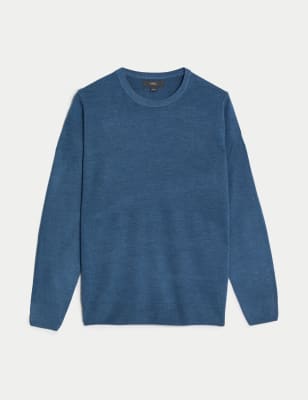 

Mens M&S Collection Cashmilon™ Crew Neck Jumper - Denim, Denim