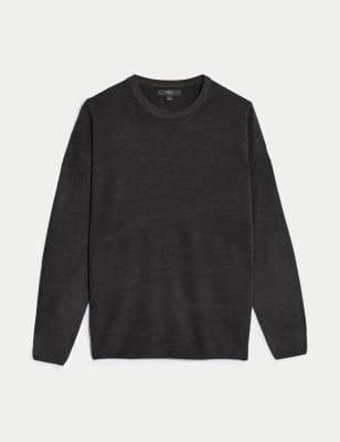 

Mens M&S Collection Cashmilon™ Crew Neck Jumper - Charcoal, Charcoal