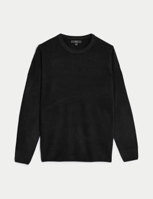 

Mens M&S Collection Cashmilon™ Crew Neck Jumper - Black, Black