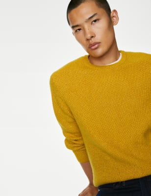 

Mens M&S Collection Besonders weicher Grobstrick-Pullover mit Rundhalsausschnitt - Yellow, Yellow