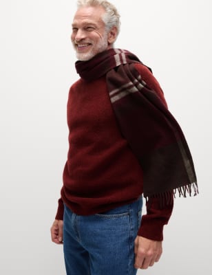 

Mens M&S Collection Superweicher Pullover mit Wolle und hohem Kragen - Red, Red