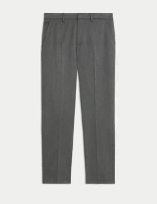 

Mens M&S Collection Regular Fit Twill Stretch Trousers - Charcoal, Charcoal