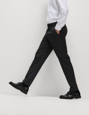 

Mens M&S Collection Slim Fit Twill Stretch Smart Trousers - Black, Black