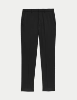 

M&S Collection Pantalones de traje de corte estrecho elásticosMens - Black, Black