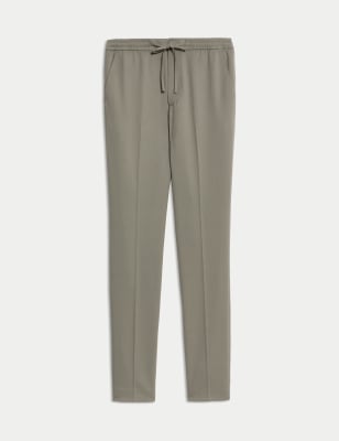 

Mens M&S Collection Tapered Fit Elasticated Trousers, Grey