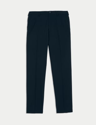 

Mens M&S Collection Regular Fit Trouser with Active Waist, Navy