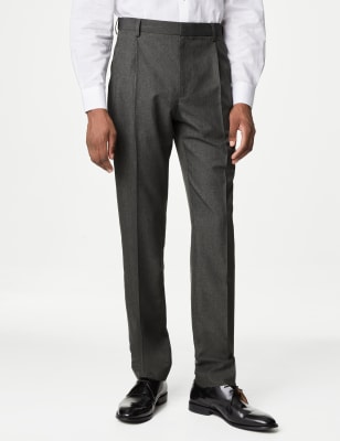 

Mens M&S Collection Bundfaltenhose in normaler Passform - Grey, Grey