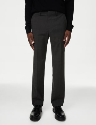 

M&S Collection Pantalón de ajuste estándar con lanaMens - Charcoal, Charcoal