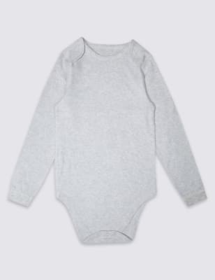 

Marks & Spencer Adaptive Pure Cotton Bodysuit (UNISEX, GREY MARL, 9-10Y)