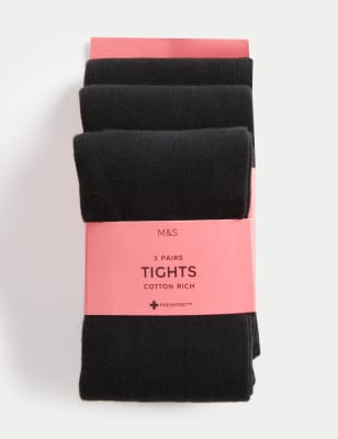 

M&S Collection Pack de 3 pares de medias escolares (2-16 años) - Black, Black