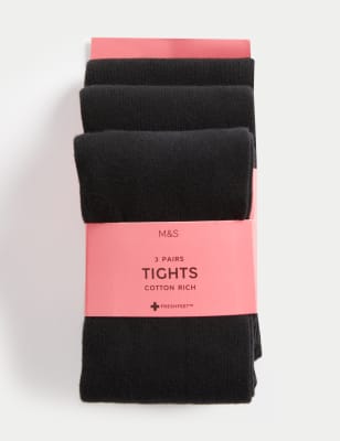 

Girls M&S Collection 3pk of School Tights (2-16 Yrs) - Black, Black