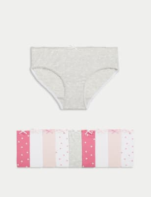 

Girls M&S Collection 10pk Cotton Rich Heart Knickers (2-14 Yrs) - Pink Mix, Pink Mix