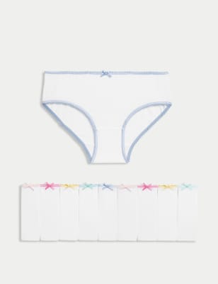 

Girls M&S Collection 10pk Cotton Rich Knickers (2-14 Yrs) - White Mix, White Mix